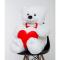 М'які тварини - Плюшевий ведмедик з серцем Mister Medved Берті 110 см Білий (030)#3