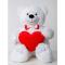 М'які тварини - Плюшевий ведмедик з серцем Mister Medved Берті 110 см Білий (030)#4