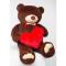М'які тварини - Плюшевий ведмедик з серцем Mister Medved Террі 160 см Бурий (034)#2