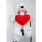 М'які тварини - Плюшевий ведмедик з серцем Mister Medved Террі 160 см Білий (036)#2