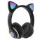 Портативні колонки та навушники - Навушники Bluetooth MDR CAT ear CAT ear VZV-23M 7805 з підсвічуванням, Black N (017811)#3