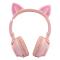 Портативні колонки та навушники - Бездротові навушники Borofone BO18 Cat ear BT 5.0, батарея 400mAh /7 годин дзвінків та музики Рожевий (28705_1997355)#3