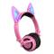 Портативні колонки та навушники - Bluetooth навушники LINX BL108A з котячими вушками LED Рожеві (SUN0482)#3