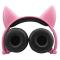 Портативні колонки та навушники - Bluetooth навушники LINX BL108A з котячими вушками LED Рожеві (SUN0482)#5