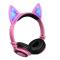 Портативні колонки та навушники - Bluetooth навушники LINX BL108A з котячими вушками LED Рожеві (SUN0482)#6