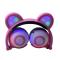 Портативні колонки та навушники - Навушники LINX Bear Ear Headphone з ведмежими вушками LED підсвічування 350 mAh Рожевий (SUN1862)#3