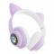 Портативные колонки и наушники - Беспроводные Bluetooth наушники с ушками Cat Ear VZV-23M/ 7805 LED Фиолетовые (30149838К)#2