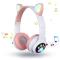 Портативні колонки та навушники - Навушники бездротові котячими вушками CAT Ear VZV-23M Bluetooth RGB Рожеві (61637254)#4