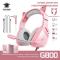 Портативні колонки та навушники - Ігрові навушники з мікрофоном провідна геймерська гарнітура Plextone G800 1.2 м Pink (832)#2