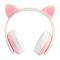Портативные колонки и наушники - Полноразмерные наушники беспроводные Cat Headset Y 047 Bluetooth с подсветкой и кошачьими ушками Розовые Pink (SMT 14857)#5