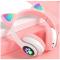 Портативные колонки и наушники - Полноразмерные наушники беспроводные Cat Headset M23 Bluetooth с RGB подсветкой и кошачьими ушками Pink (CPK 7695)#3