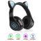 Портативные колонки и наушники - Полноразмерные наушники беспроводные Cat Headset Y 047 Bluetooth с подсветкой и кошачьими ушками Black (SMT 14857/1)#2