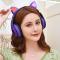 Портативные колонки и наушники - Полноразмерные наушники беспроводные Cat Headset Y 047 Bluetooth с подсветкой и кошачьими ушками Фиолетовые Violet (SMT 14857/2)#8