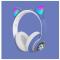 Портативні колонки та навушники - Навушники Котячі вушка Cute Headset 280ST Bluetooth MicroSD FM-Радіо Сині+Картка пам'яті (AN 23868/8)#3