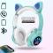 Портативні колонки та навушники - Дитячі бездротові навушники котячі вушка CATear ME1-CE Bluetooth MicroSD до 32Гб Бірюзові (GD 307/2)#3
