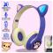 Портативні колонки та навушники - Дитячі навушники з вушками CatEar ME-3CE Bluetooth бездротові з LED підсвічуванням та MicroSD до 32Гб Dark Blue (GD HS-309/4)#3
