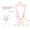 Манежі, ходунки - Набір дитячі віжки-ходунки Рожевий та слинявчик на пластиковій кнопці VOLRO (vol-1053)#2