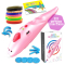 3D-ручки - 3D ручка з акумулятором Constract Toys 9902 для об'ємного малювання пластиком + трафарети та 215м пластику Рожевий (SMT 23549636)#2