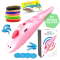 3D-ручки - 3D ручка з акумулятором Constract Toys 9902 для об'ємного малювання пластиком + трафарети та 115м пластику Рожевий (SMT 23549635)#2