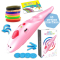 3D-ручки - 3D ручка з акумулятором Constract Toys 9902 для об'ємного малювання пластиком + трафарети та 65м пластику Рожевий (SMT 23549632)#2