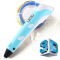 3D-ручки - 3D ручка c LCD дисплеем и комплектом эко пластика для рисования 3DPen Hot Draw 3 Blue (245480947)#3