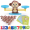 Настольные игры - Детская обучающая игра математические весы удержи баланс 2Life Обезьянка Коричневый (v-11299)#5