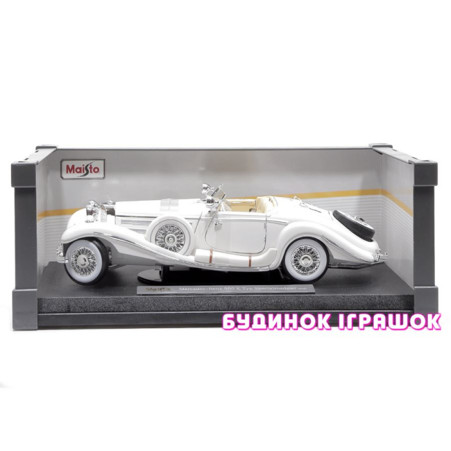 Автомоделі - Автомодель Mercedes-Benz 500 K Typ Specialroadster Macharadga біла(36055 white)#3