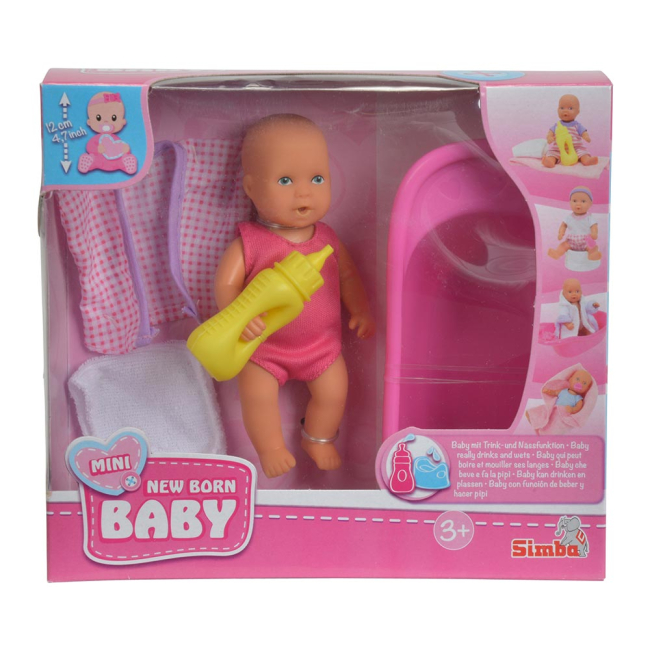 Пупсы - Мини пупс New Baby Born с ванночкой Simba (5033218)#2