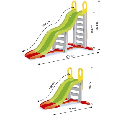 Ігрові комплекси, гойдалки, гірки - Ігровий набір Гірка Smoby 2 в 1 (310221)#2