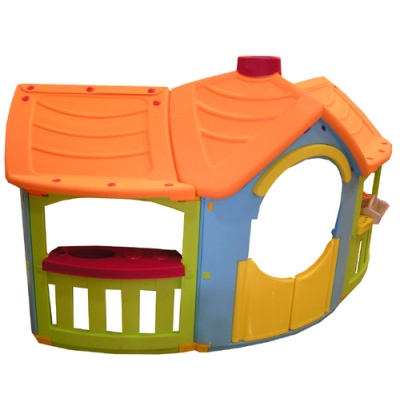 Игровые комплексы, качели, горки - Двусторонний игровой домик (666)#2