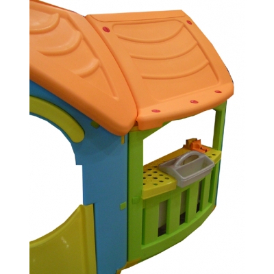 Игровые комплексы, качели, горки - Двусторонний игровой домик (666)#3