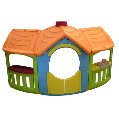 Игровые комплексы, качели, горки - Двусторонний игровой домик (666)#4