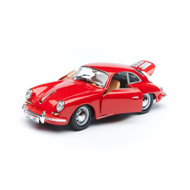 Автомоделі - Автомодель Bburago Porshe 356B 1961 червоний 1:24 (18-22079 red)#2