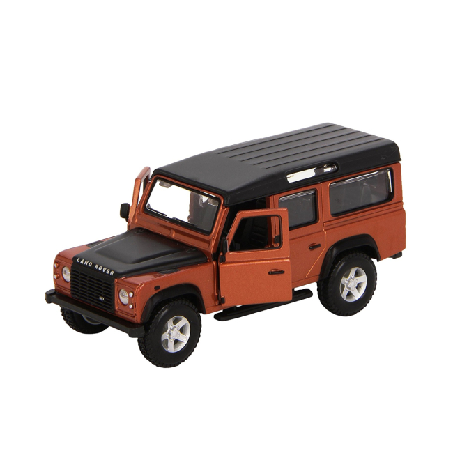 Автомодели - Автомодель Bburago Land Rover Defender 110 металева помаранчева 1:32 (18-43029/met orange)#3
