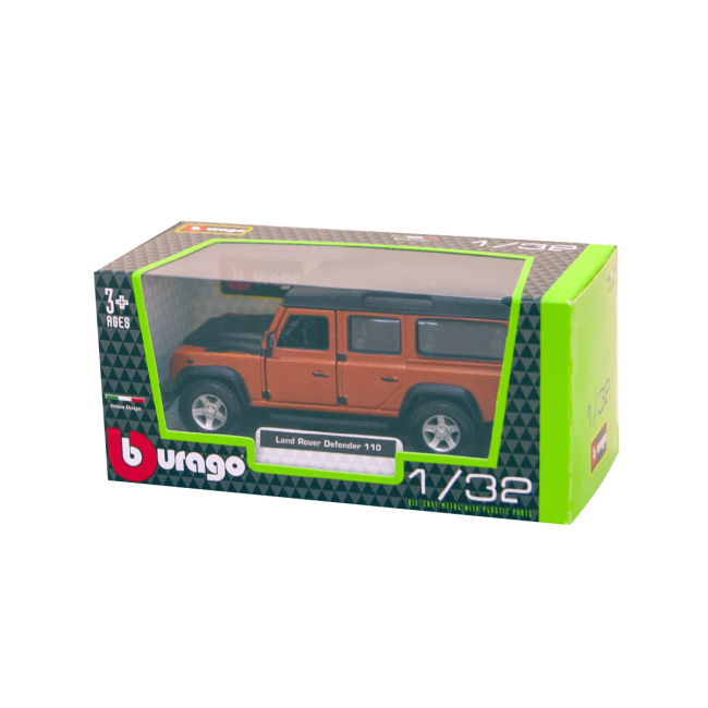 Автомодели - Автомодель Bburago Land Rover Defender 110 металева помаранчева 1:32 (18-43029/met orange)#4