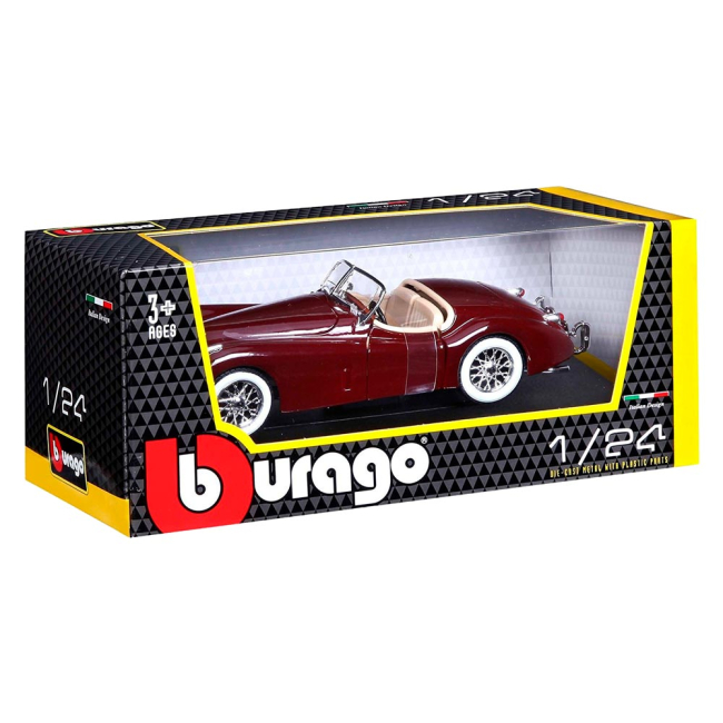 Автомодели - Автомодель JAGUAR XK 120 (ассорти вишневый серебристый 124) (18-22018)#3