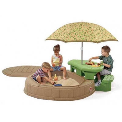 Игровые комплексы, качели, горки - Игровой набор Песочница со столиком Step Puzzle (788900)#2