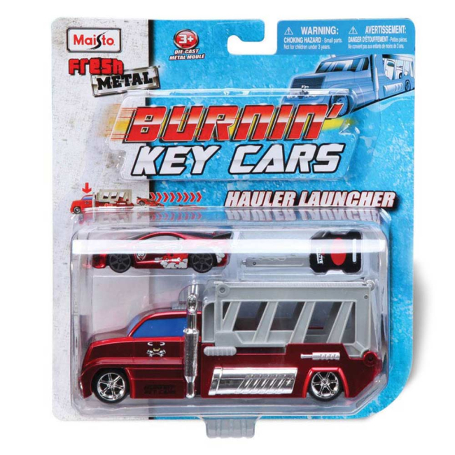 Транспорт и спецтехника - Игровой набор Maisto Burnin Key Car Launcher Hauler (15102)#2