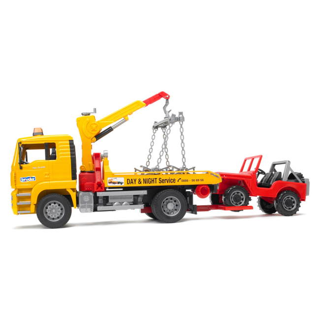 Транспорт и спецтехника - Эвакуатор с погрузчиком и джипом Bruder (2750)#2