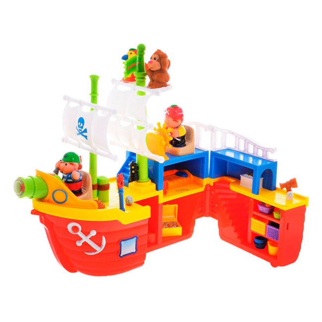 Фигурки человечков - Игровой набор Kiddieland Пиратский корабль с эффектами (038075)#3