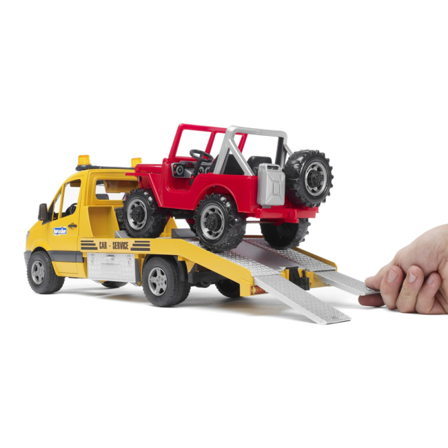 Транспорт і спецтехніка - Евакуатор Mercedes-Benz Sprinter c джипом BRUDER (2535) (02535)#3