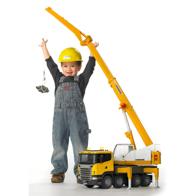 Транспорт і спецтехніка - Автокран SCANIA Liebherr Великий BRUDER (3570) (03570)#3