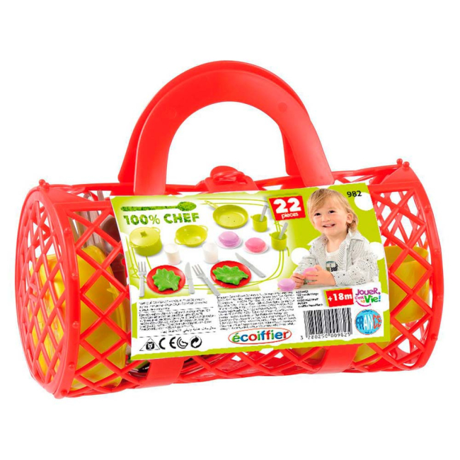 Дитячі кухні та побутова техніка - Ігровий набір Сумочка з посудом Smoby (982)#2