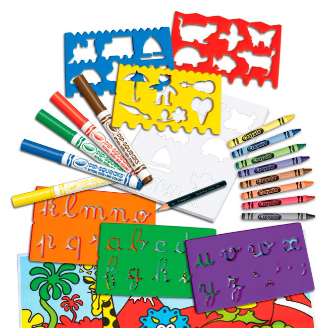 Товари для малювання - Набір для творчості Crayola Веселі трафарети (5310)#2