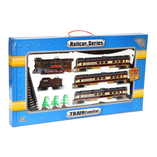 Железные дороги и поезда - Набор Fancy Пассажирский паровоз с эффектами 4 вагона (1601A-3B)#4