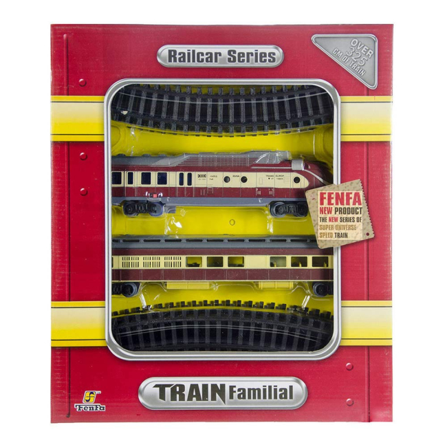 Железные дороги и поезда - Игровой набор Fenfa Паровоз с вагоном с эффектами (1601B-5B)#3