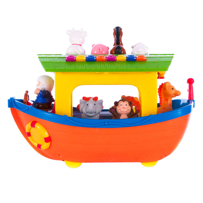 Развивающие игрушки - Игровой набор Kiddieland Ноев ковчег на колесах на украинском (031881)#2