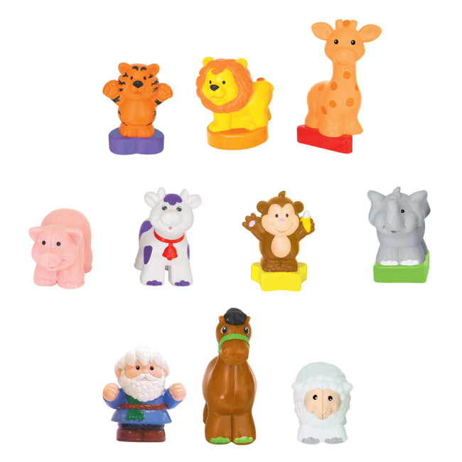 Развивающие игрушки - Игровой набор Kiddieland Ноев ковчег на колесах на украинском (031881)#3