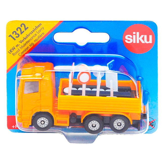 Транспорт і спецтехніка - Вантажівка Siku з дорожніми знаками (1322)#2