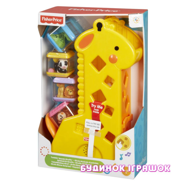 Развивающие игрушки - Развивающая игрушка Чудо-жираф с кубиками Fisher-Price (B4253) (В4253)#2